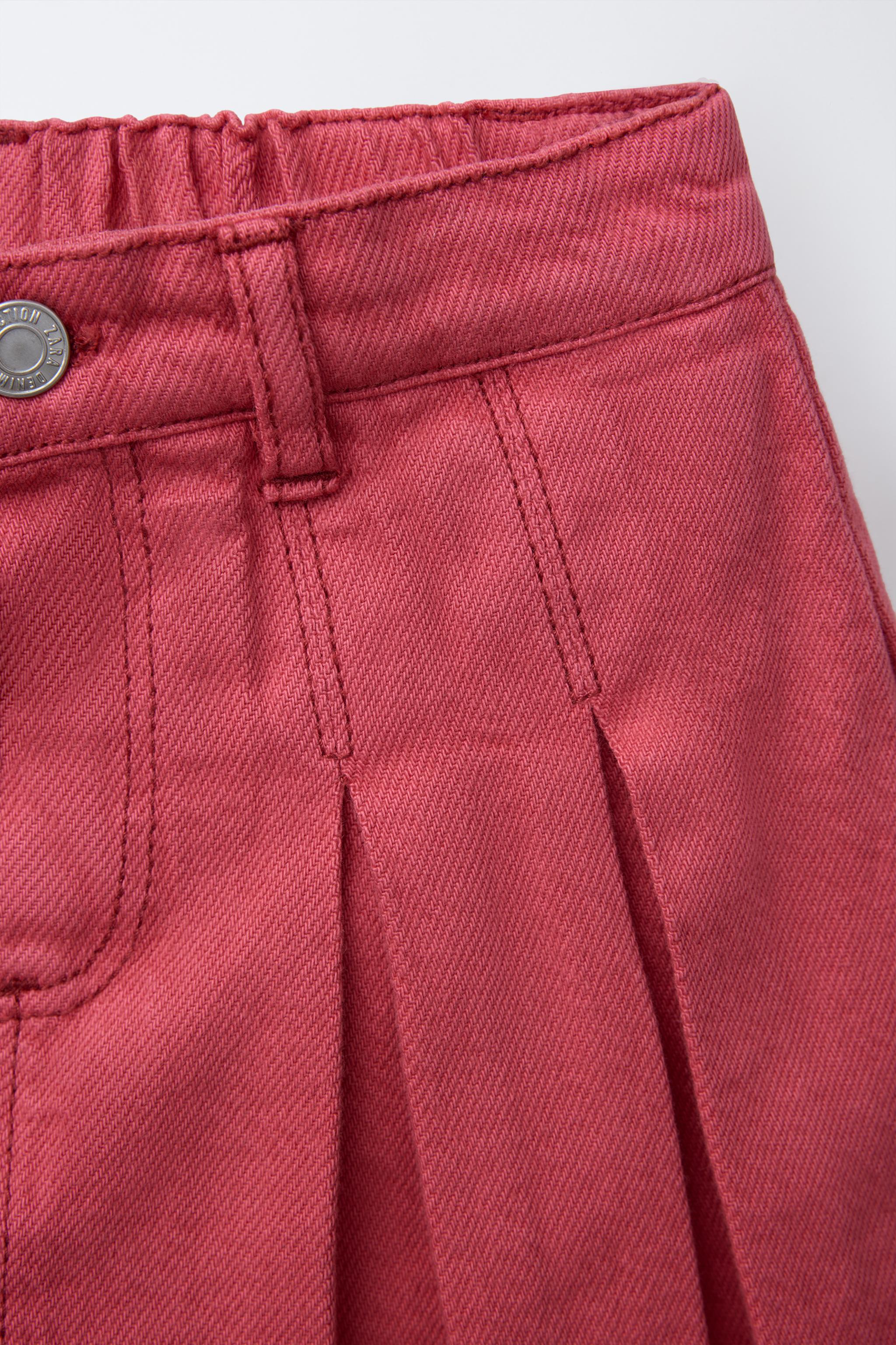 SERGED PLEATED SKORT - Red | ZARA United States