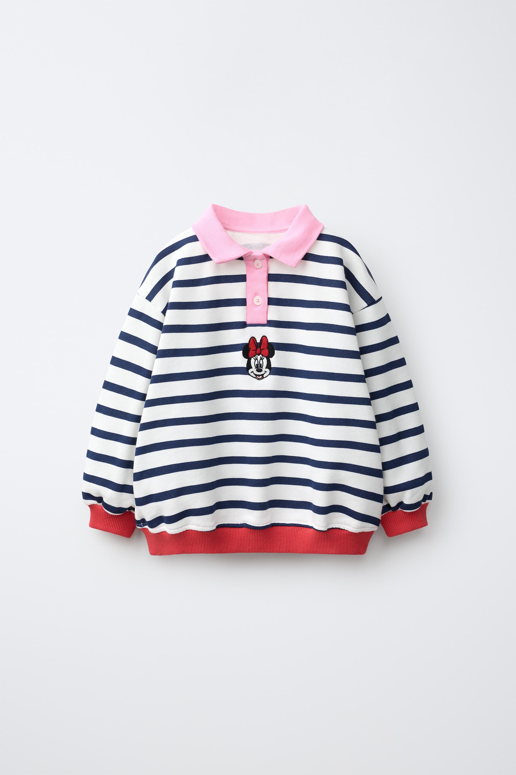 MINNIE MOUSE © DISNEY STRIPED POLO SHIRT — striped