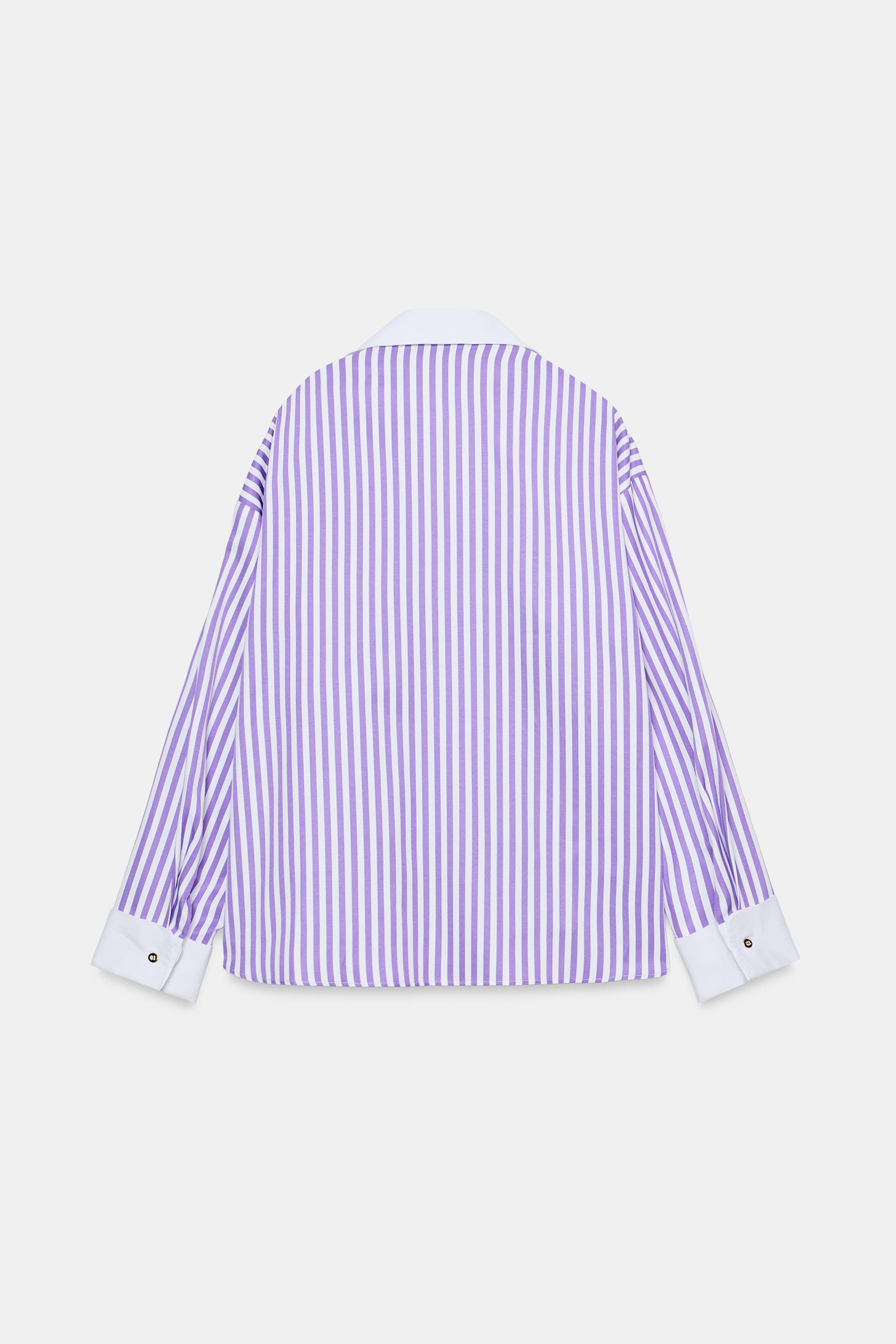 CHEMISE EN POPELINE À RAYURES