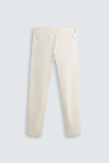 PANTALON CHINO SKINNY - Écru de Zara - Image 6