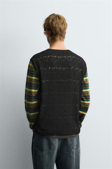CUTWORK KNIT VEST - Black by Zara - Image 2
