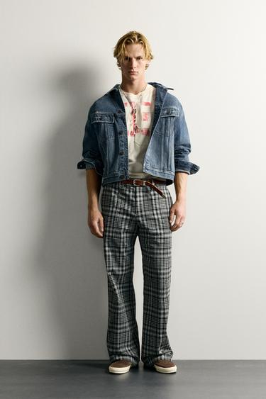 RELAXED FIT DENIM JACKET WITH BACK TAB - Blue by Zara