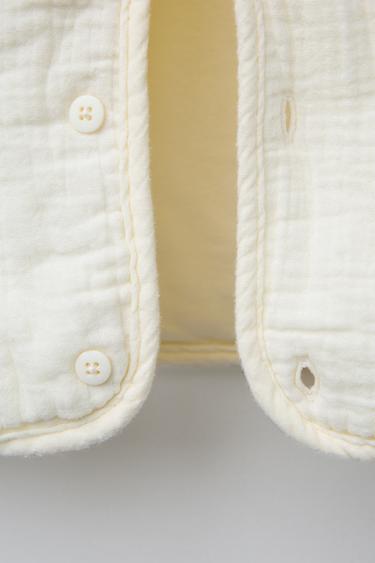 TEXTURED PUFFER JACKET - Ecru by Zara - Image 3