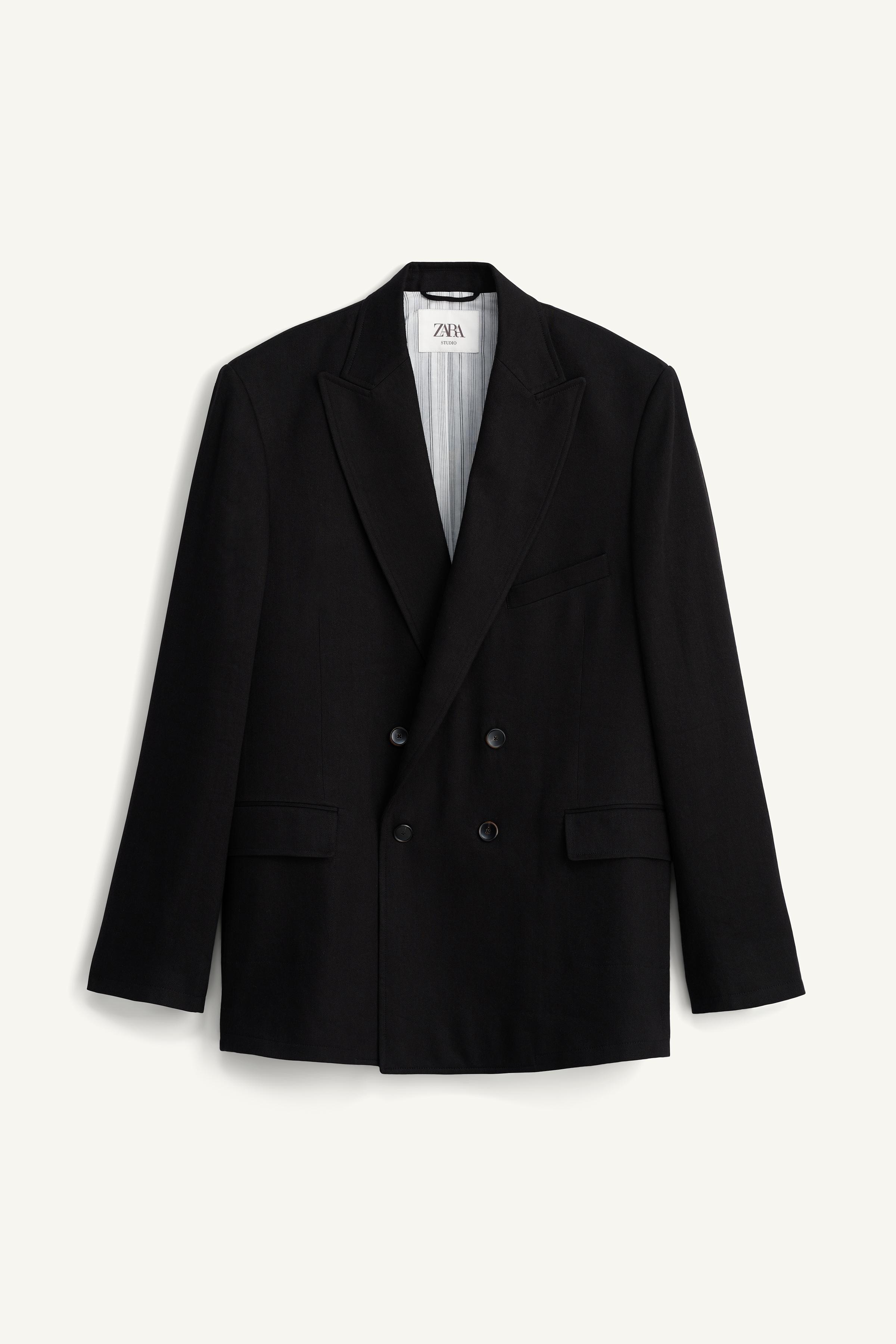 LINEN - LYOCELL DOUBLE BREASTED SUIT JACKET