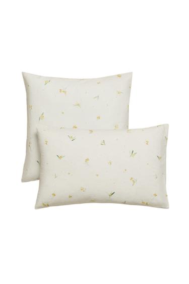 FEDERA GUANCIALE LINO E COTONE MIMOSE - Bianco sporco di Zara