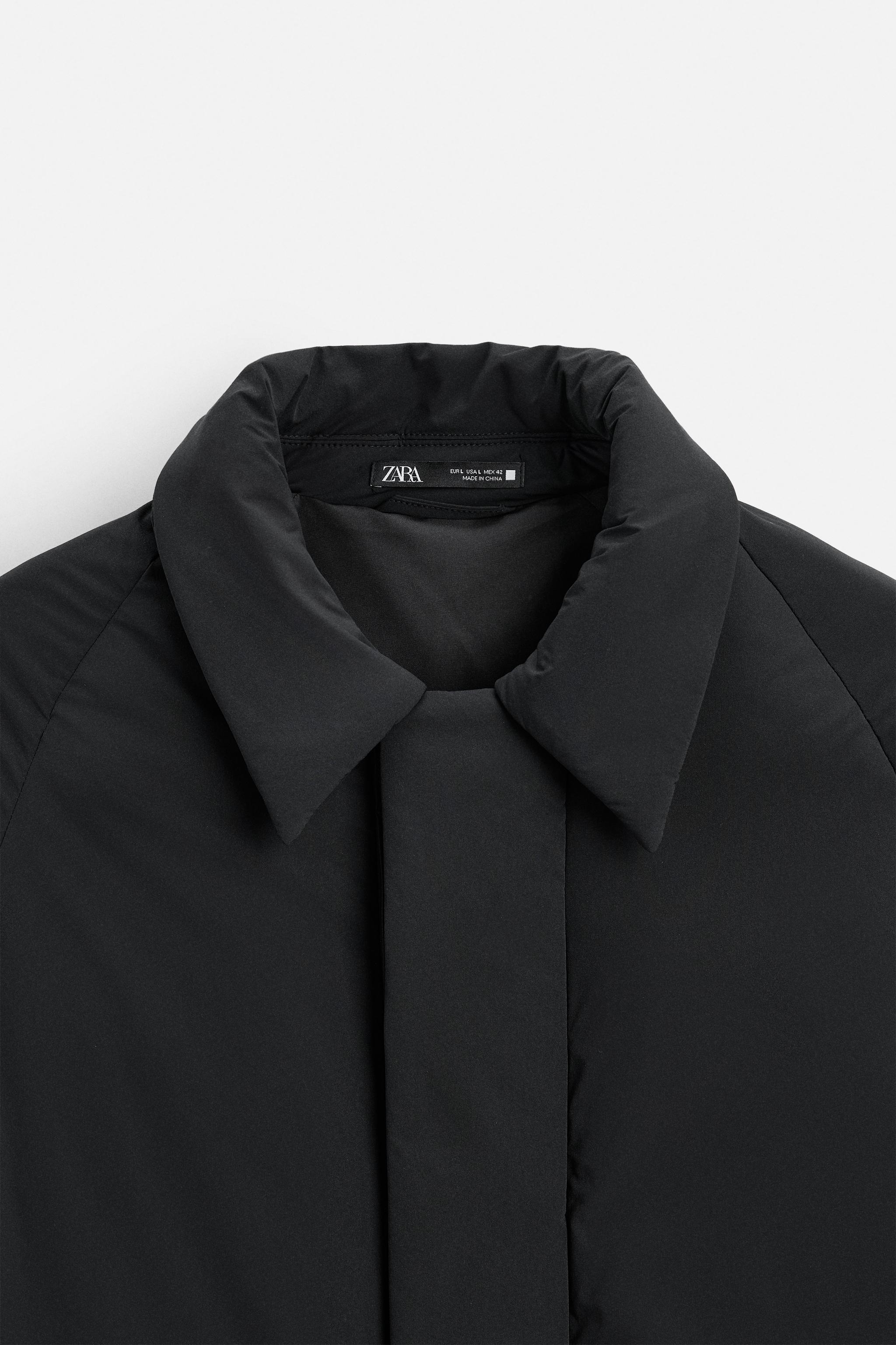 TECHNICAL FABRIC PADDED COAT - Black | ZARA United States