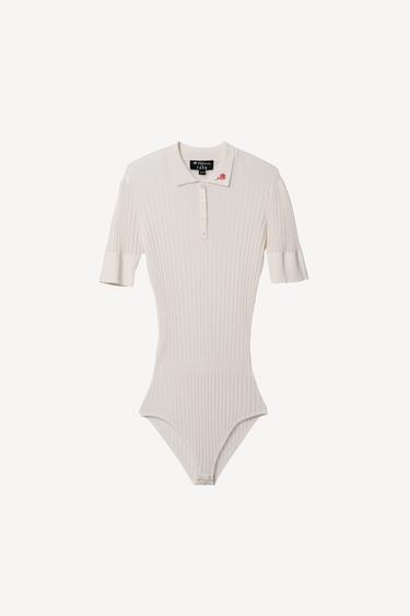 WILLY CHAVARRIA X ZARA EXTRA-FINE RIBBED KNIT BODYSUIT - Mid-ecru by Zara