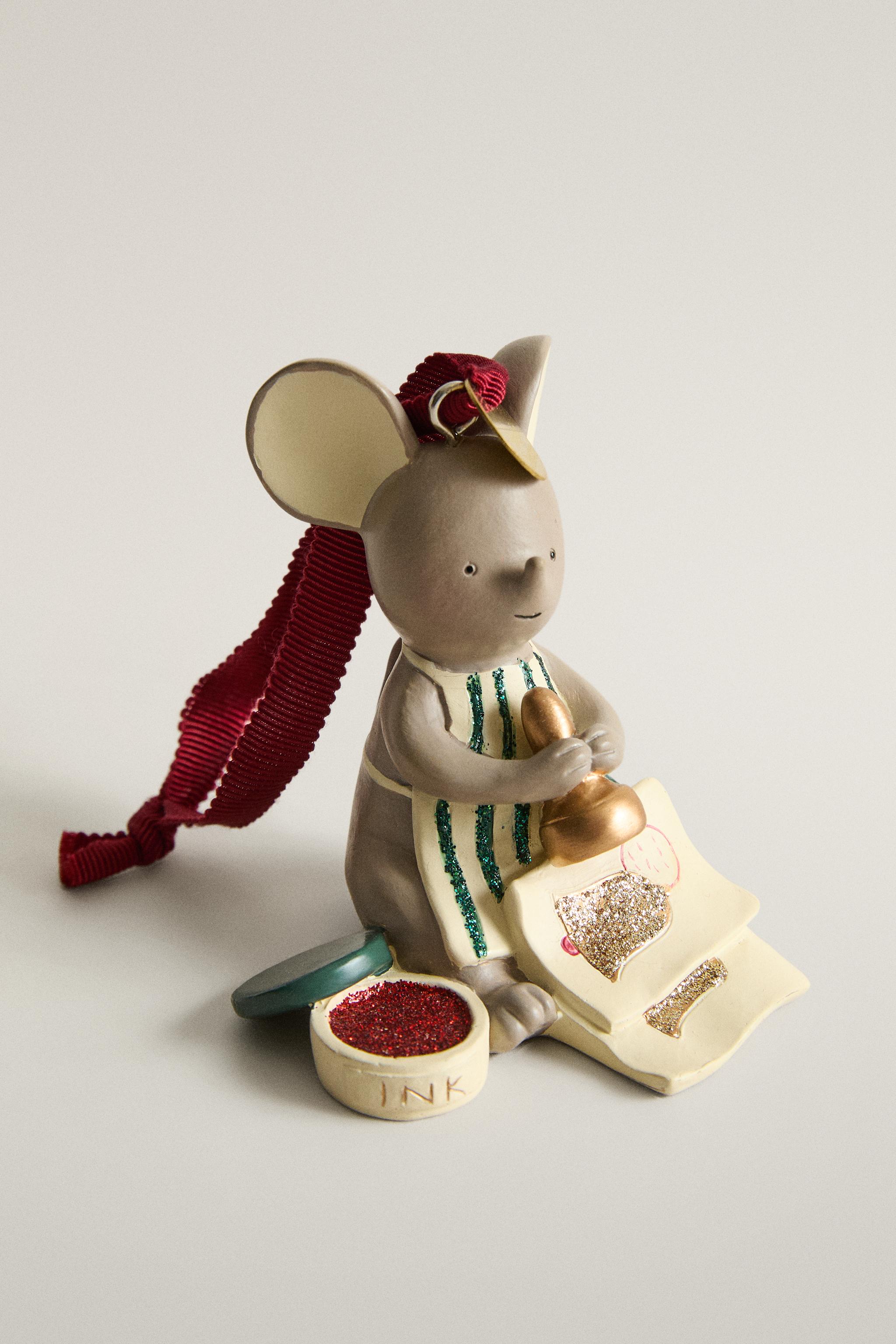 ORNEMENTS SAPIN SOURIS NOËL (ENSEMBLE DE 2)