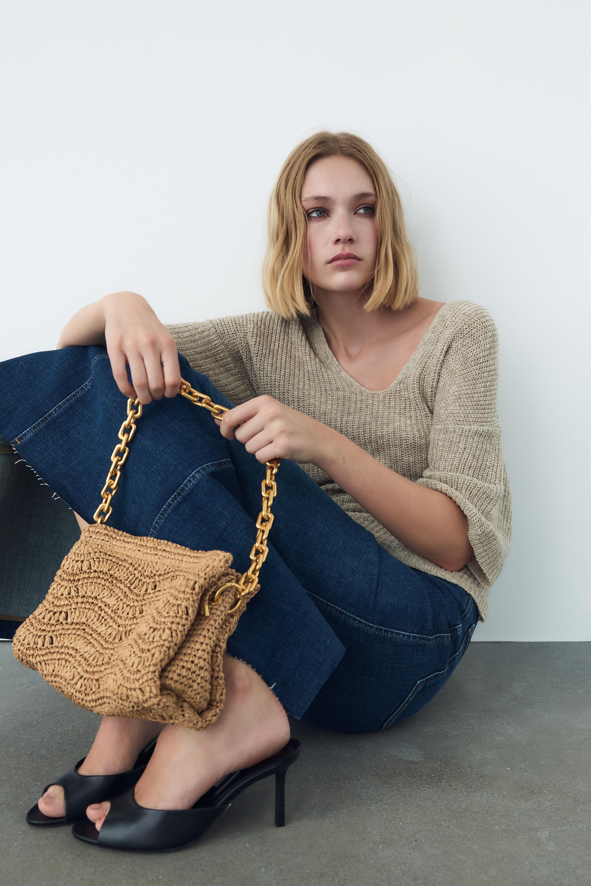 Zara cheap beige bag