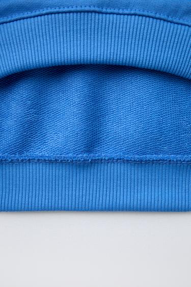 EMBROIDERED SLOGAN SWEATSHIRT - Light blue by Zara - Image 3