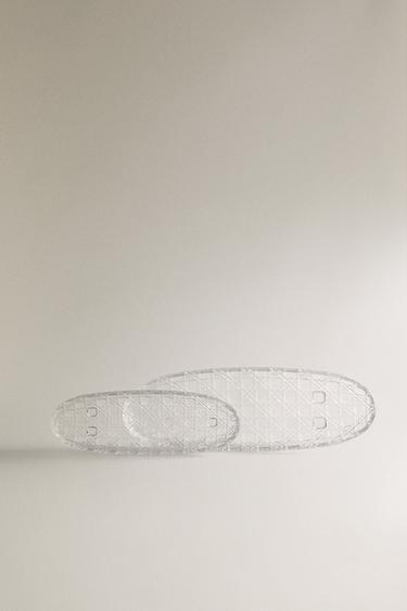 OVAL RAISED DESIGN GLASS SERVING DISH - 990 by Zara