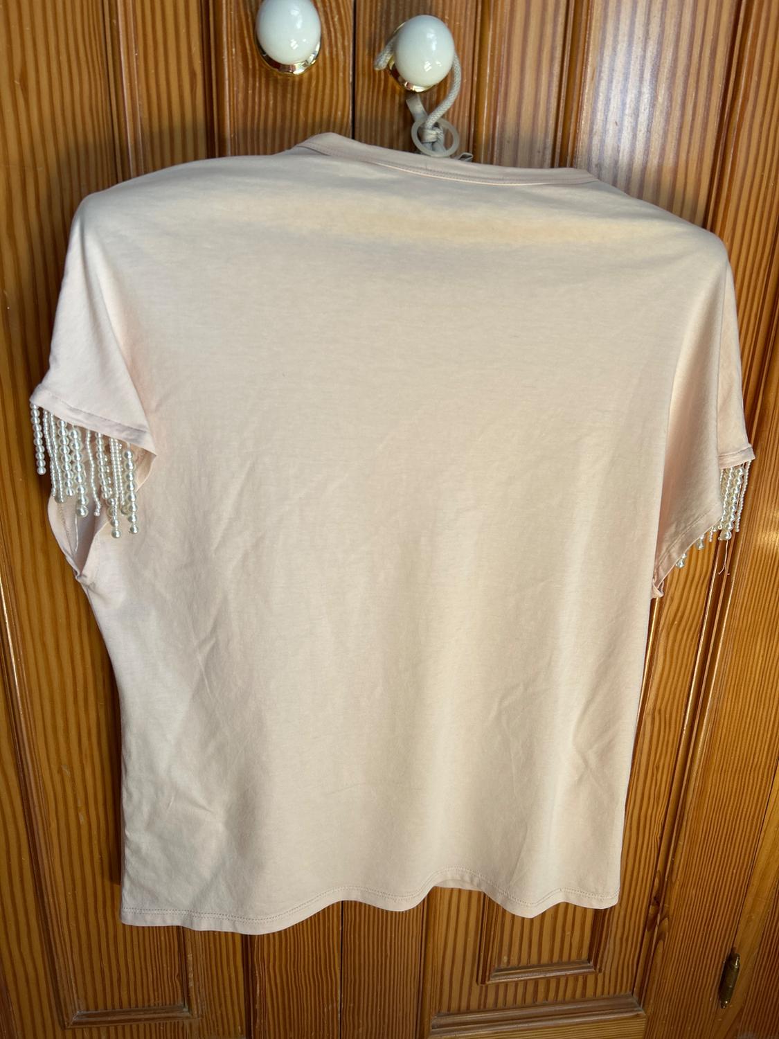 T-SHIRT WITH PEARLY FRINGES - Image 2