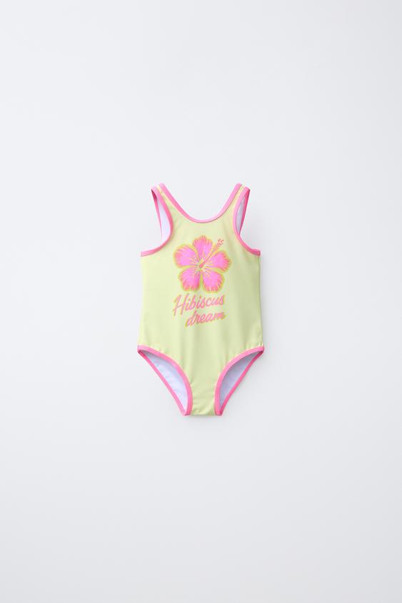 MAILLOT DE BAIN FLEUR HIBISCUS 2-6 ANS - Fuchsia de Zara - Image 0