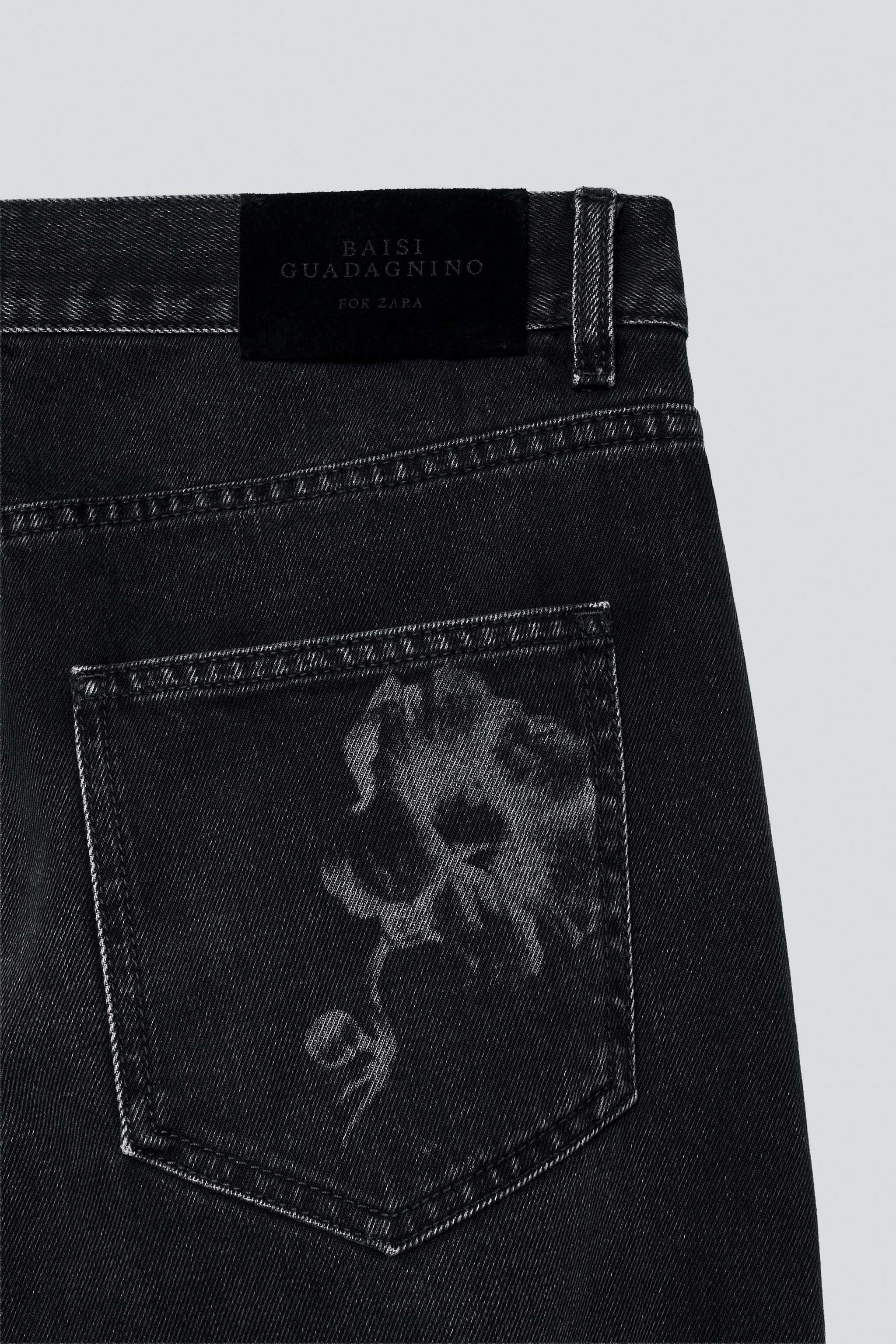PRINTED LOOSE FIT JEANS