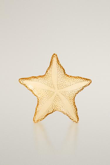 STAR GLASS BOWL - Yellow by Zara - Image 0