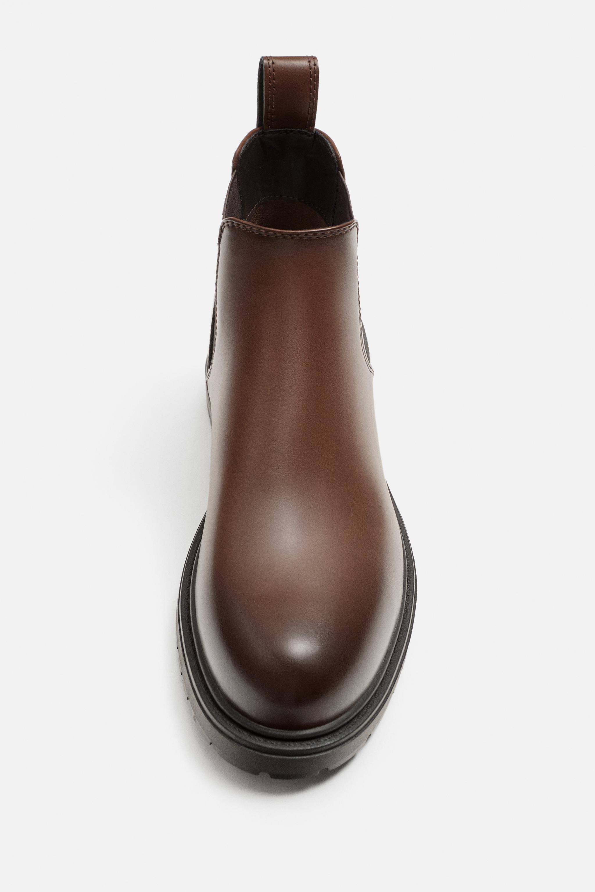 チャンキーチェルシーブーツ - ダークゴールデンブラウン | ZARA
