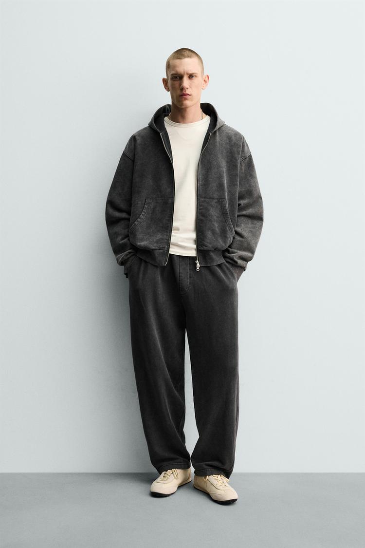 ZARA WASHED BALLOON FIT JOGGER TROUSERS