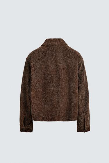 BRUSHED SUEDE LEATHER JACKET - Clay by Zara - Image 8