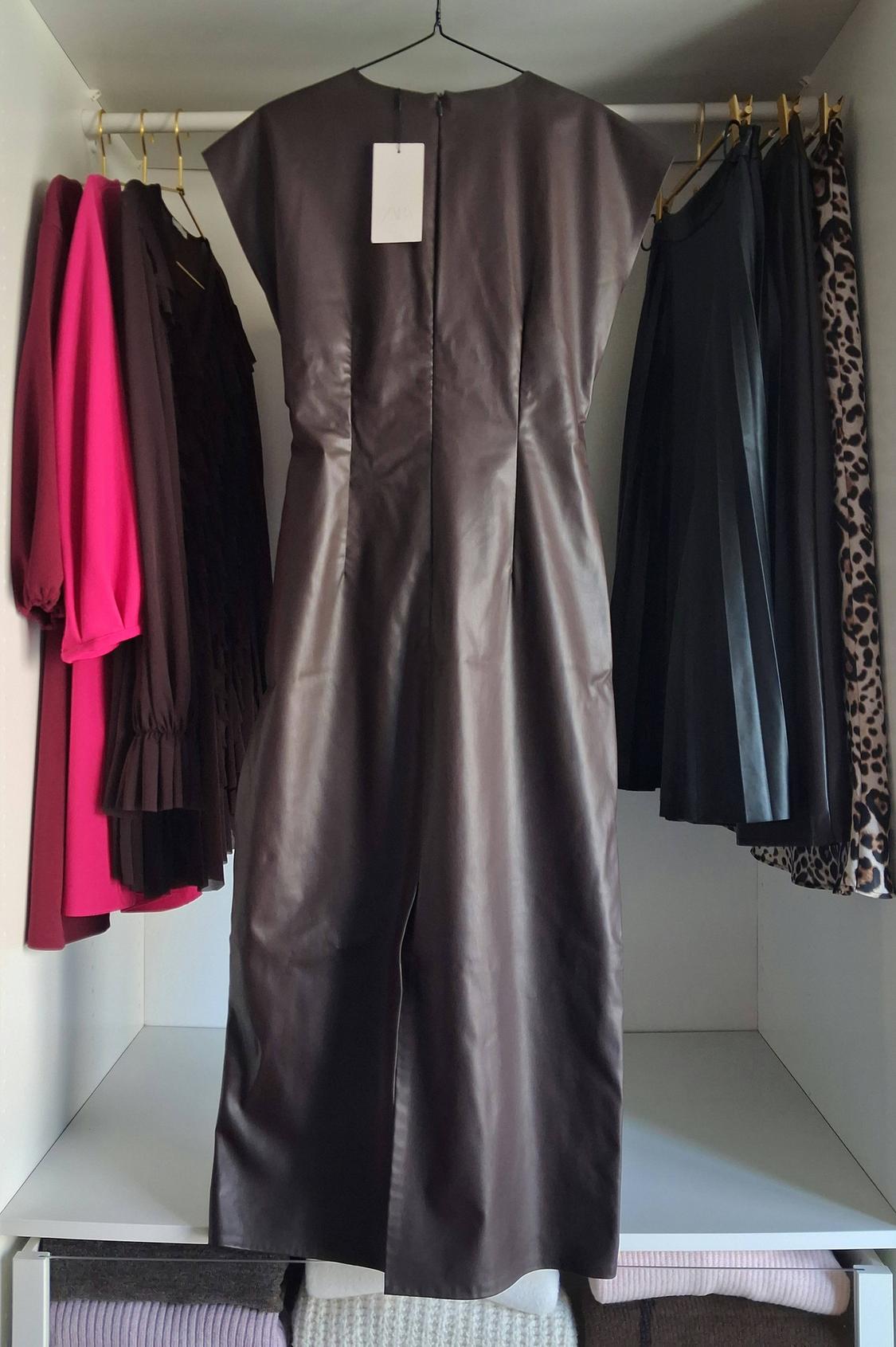 FAUX LEATHER MIDI DRESS - Image 2