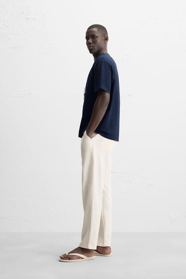 RELAXED FIT WASHED T-SHIRT - Indigo by Zara - Image 3
