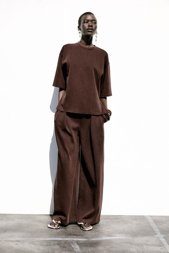 WASHED EFFECT INTERLOCK T-SHIRT