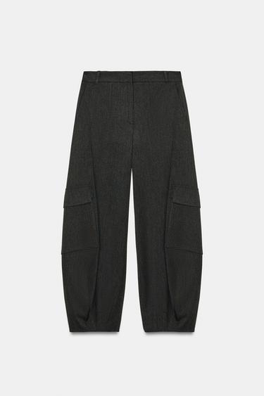 ZW COLLECTION CARGO TROUSERS - Dark grey by Zara - Image 5