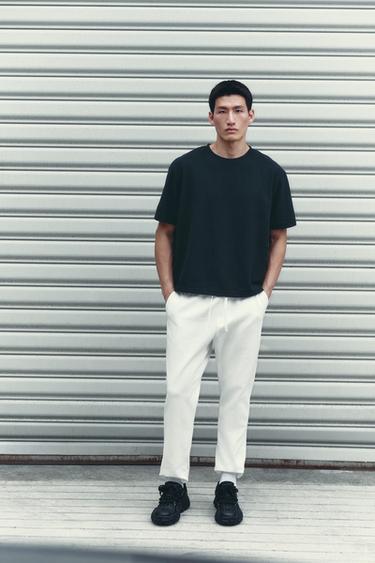 Zara 紋理休閒版 T 恤 - 藍色 / 青灰色