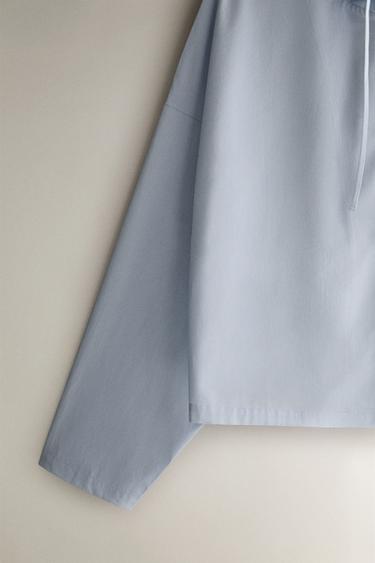 CHEMISE À CAPUCHE RAYURES - Bleu de Zara - Image 2