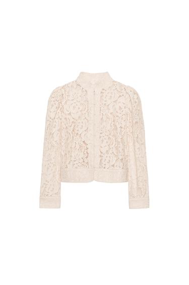 BLAZER ENCAJE ZW COLLECTION - Crudo de Zara