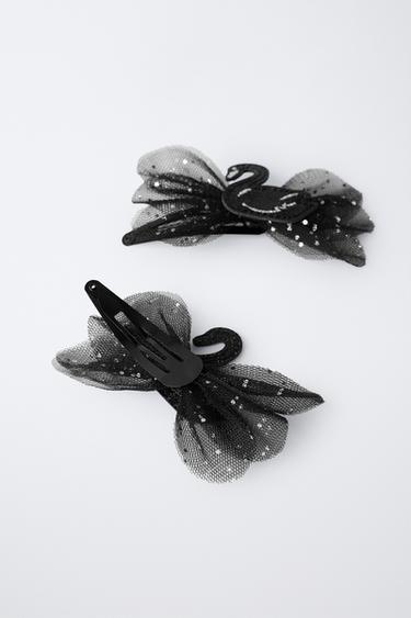 TWO-PACK OF SWAN HAIR CLIPS - Black by Zara - Image 1