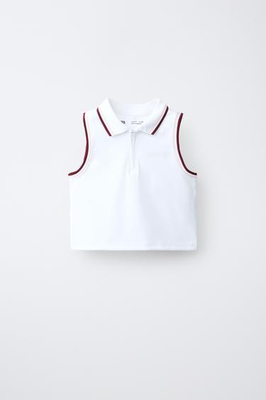 Zara SPORTSKA POLO MAJICA – Bela