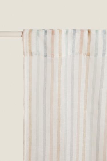 RIDEAU RAYURES MULTICOLORES OPACITÉ FAIBLE - Multicolore de Zara - Image 2