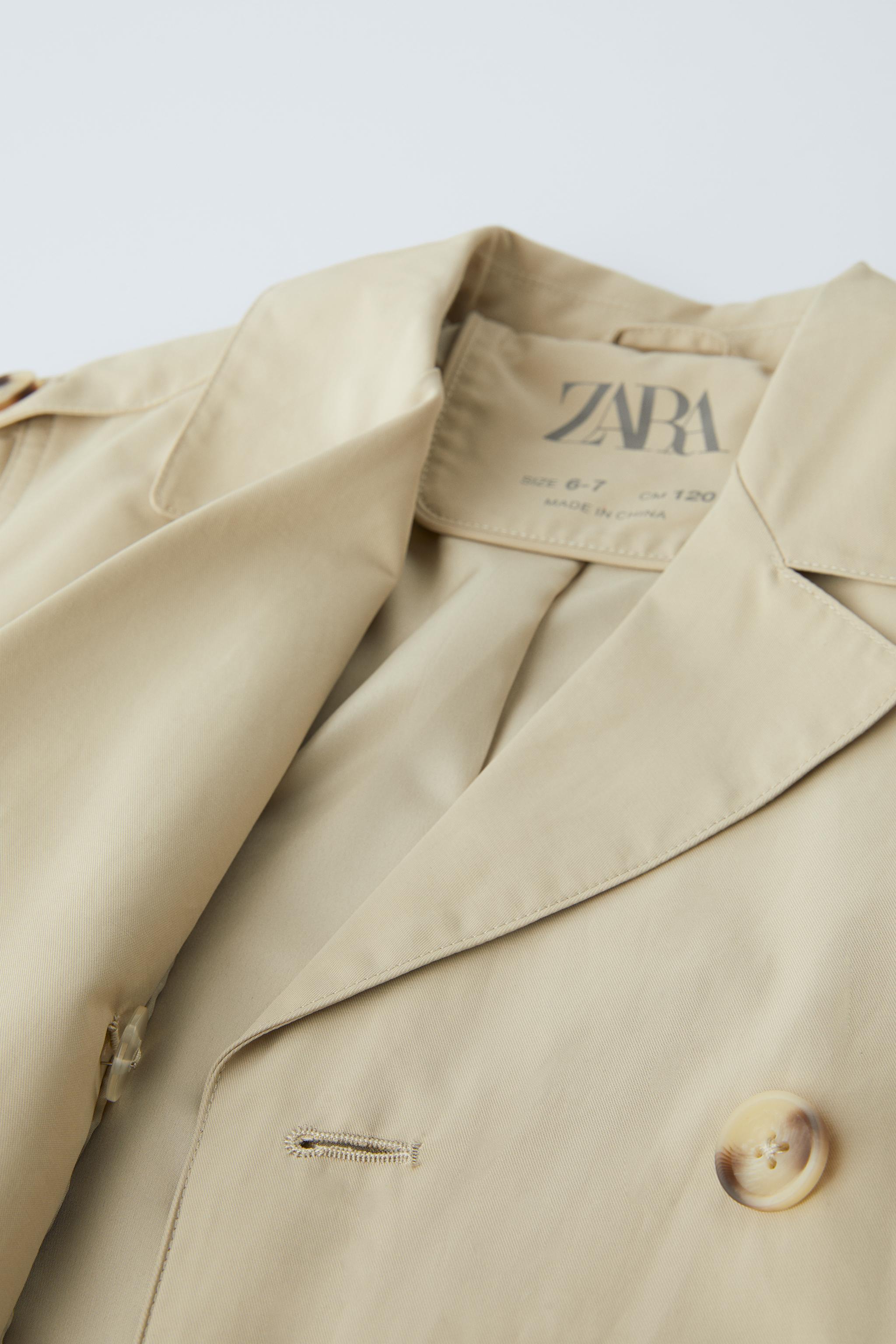 Zara beige outlet raincoat