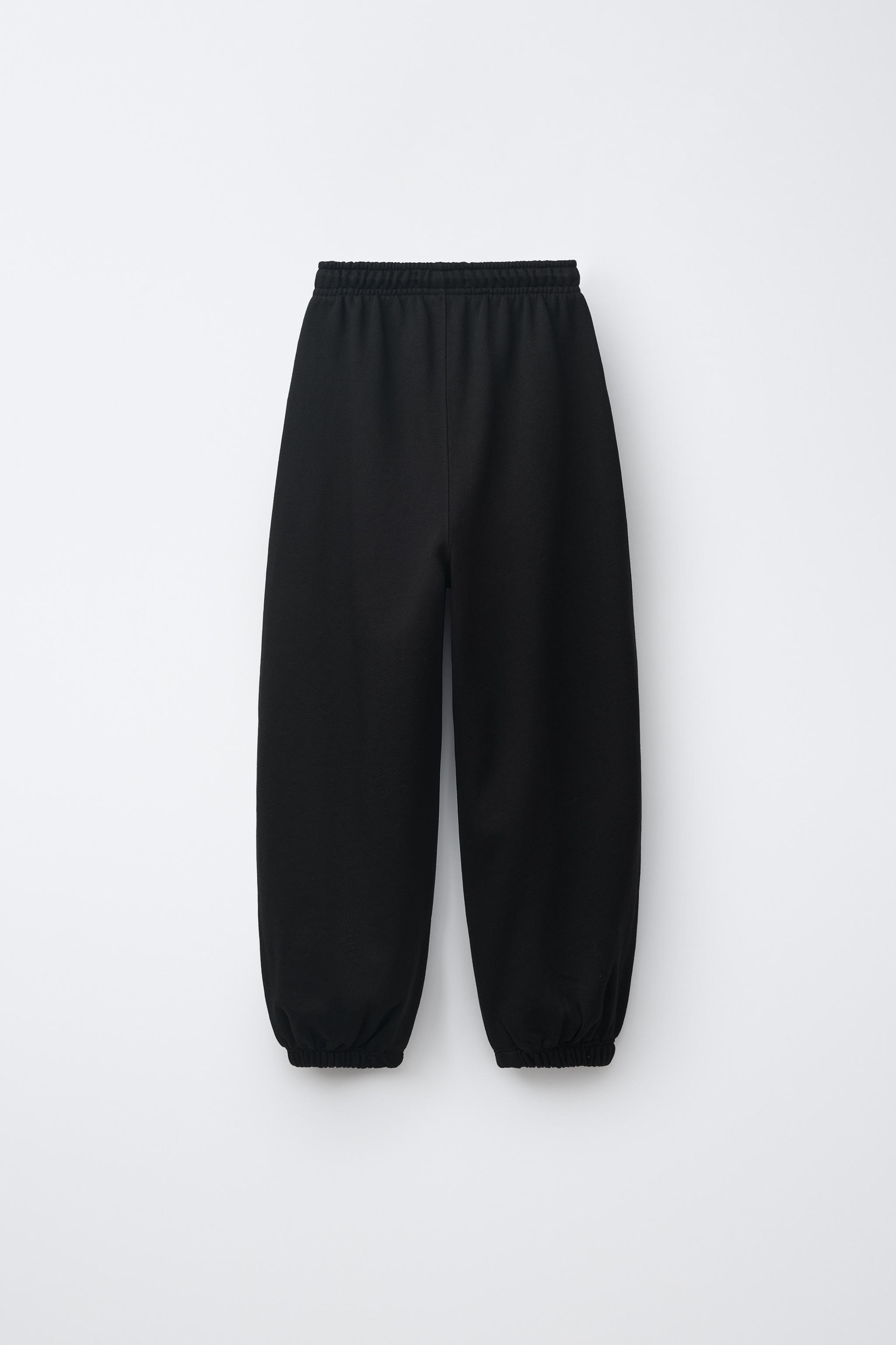 BALLOON PLUSH PANTS — Black