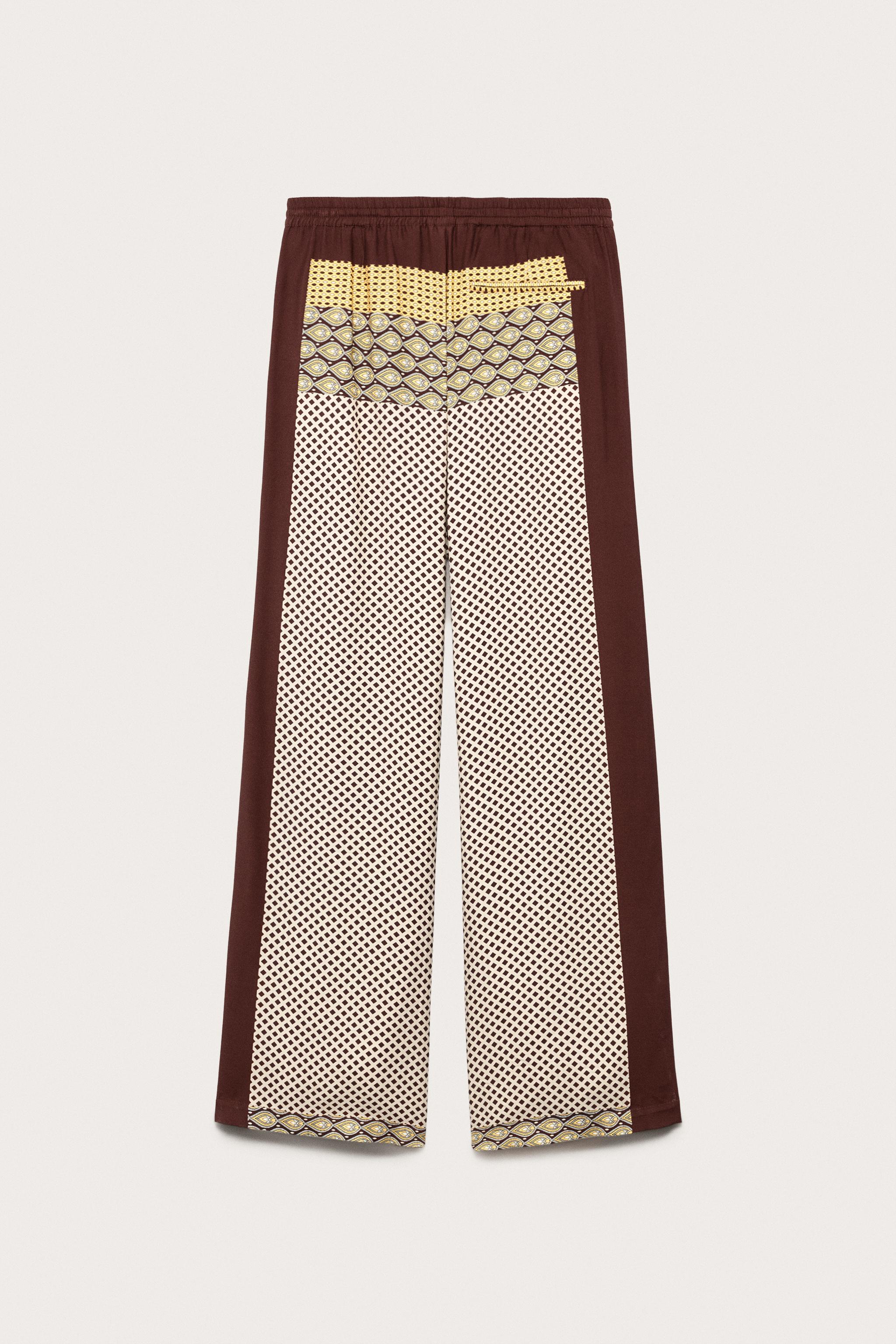 LIMITED EDITION MIXED PRINT FLOWY PANTS