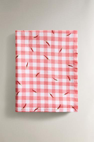TISCHDECKE GEWACHSTE BAUMWOLLE CHILI-PRINT - Rot von Zara - Bild 0
