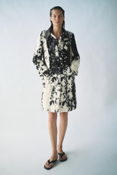 ANIMAL PRINT COAT - THE ITEM ZARA WOMAN - Black / White by Zara