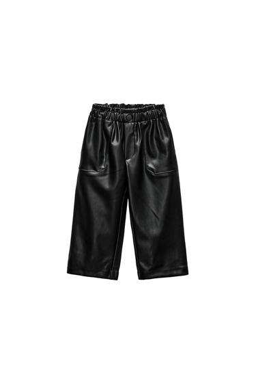 FAUX LEATHER TROUSERS