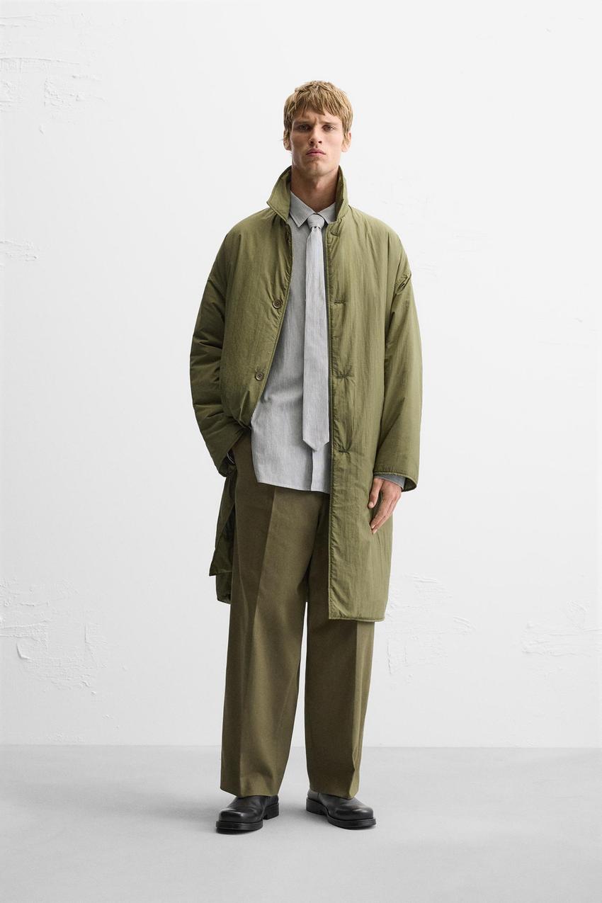 テクニカル オーバーサイズフィット トレンチコート - カーキ | ZARA 