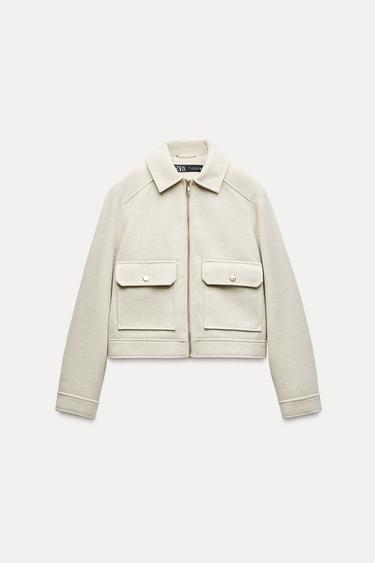 JAQUETA SOFT COM ZÍPER - Cru da Zara