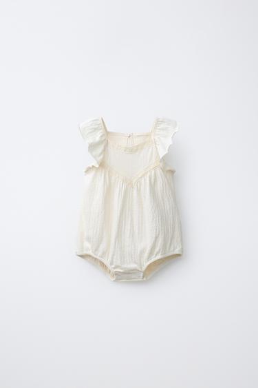 ROMANTIC LACE BODYSUIT - Light ecru by Zara