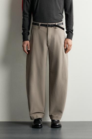 BALLOON FIT TROUSERS - Taupe grey by Zara