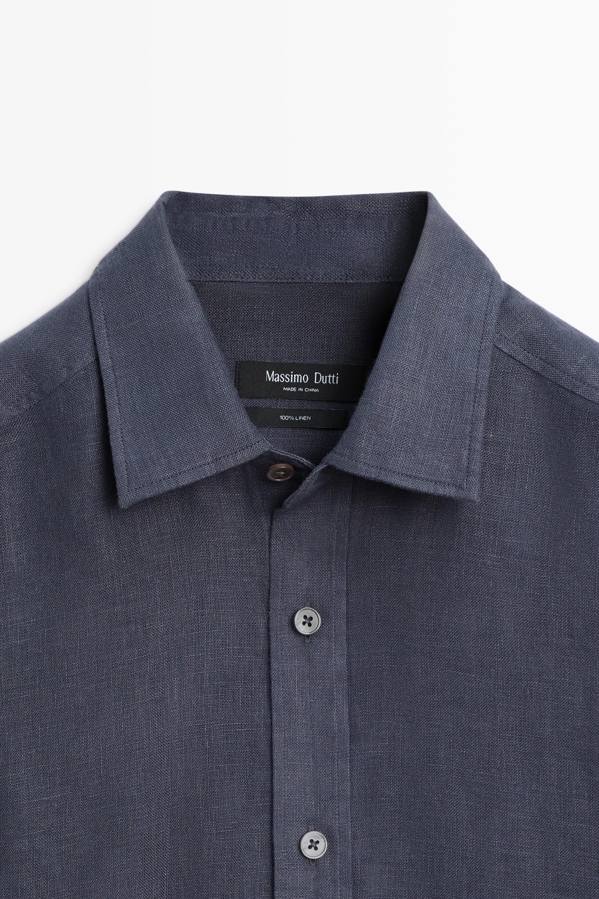 100% linen regular fit shirt