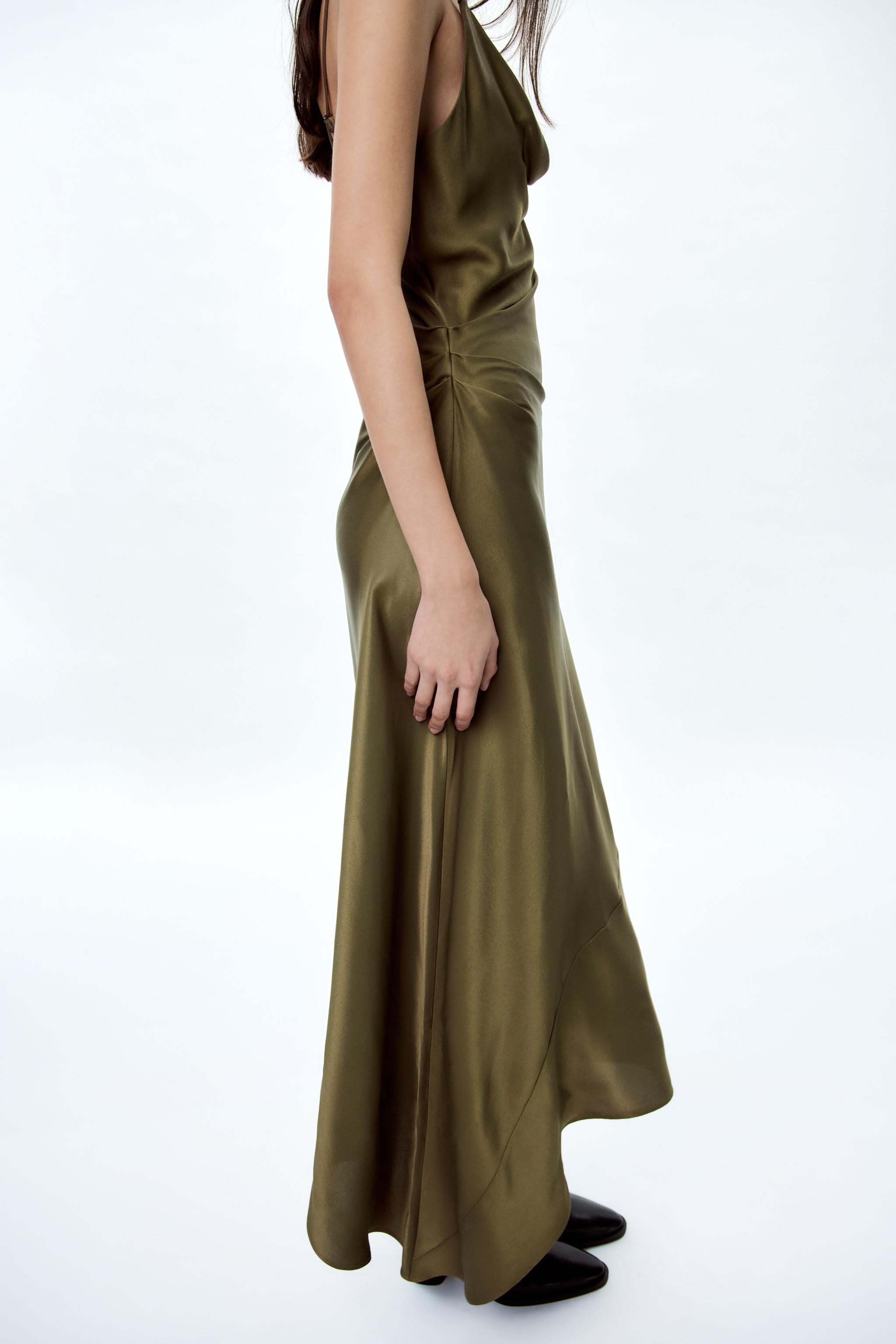 Green maxi hotsell dress zara