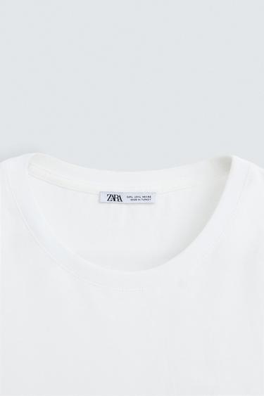 T-SHIRT MEDIUM WEIGHT BASIQUE - Blanc de Zara - Image 7