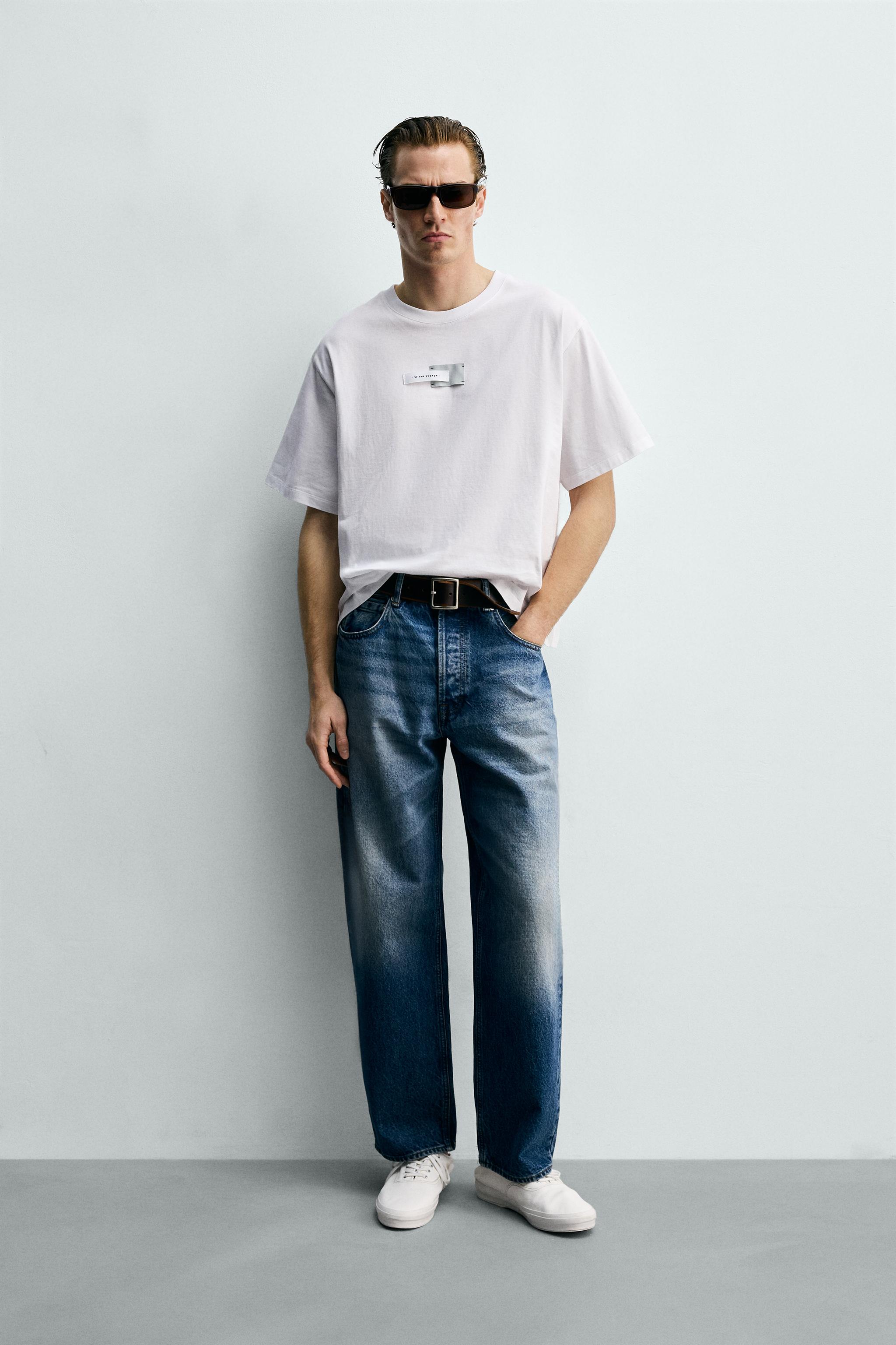 BOXY FIT T-SHIRT WITH LABELS - White | ZARA South Africa