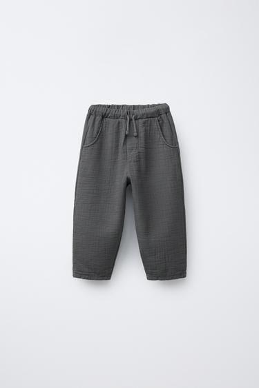 CALÇA BAGGY COMBINADA - Cinza-antracito da Zara