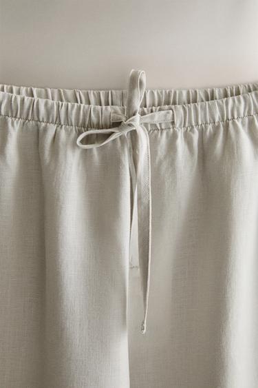 LINEN TROUSERS - Grey by Zara - Image 2