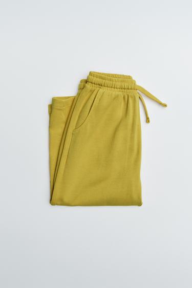 ENSEMBLE T-SHIRT ET PANTALON WIDE LEG UNIE - Vert olive de Zara - Image 7