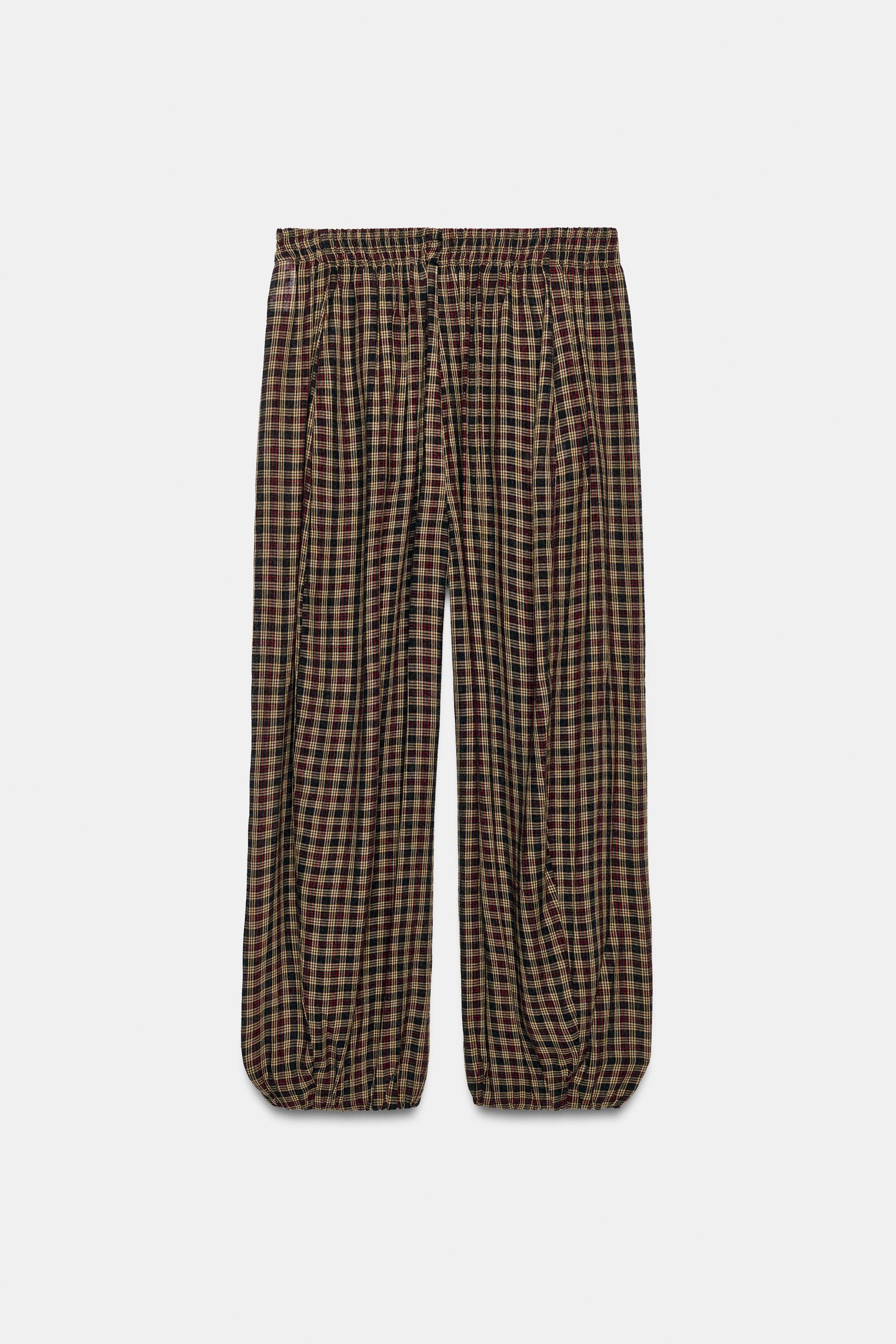 PLAID PARACHUTE PANTS